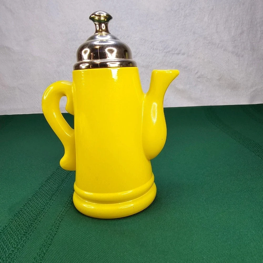 Vintage Avon Koffee Klatch Lemon‎ Velvet Bath Foam Teapot Empty Container Decor